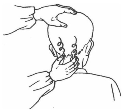 neck grasping-kneading method