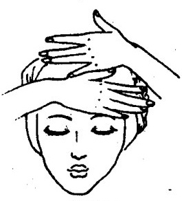 Apply to the forehead area