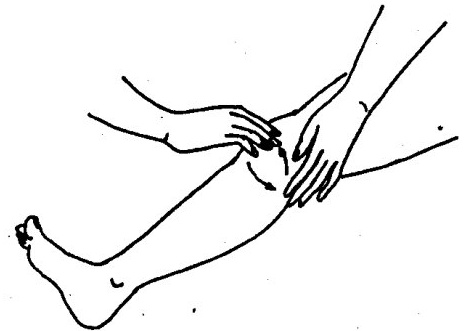 Twist and rub the inner side of the legs